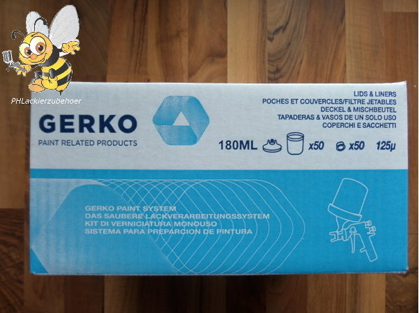 Gerko Paint Becher System Kit 180ml 125µ 50 Stück