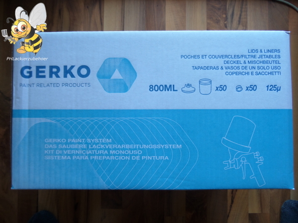 Gerko Paint Becher System Kit 800ml 125µ 50 Stück