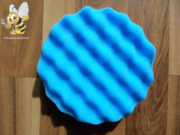 Polierschaumteller Polierscheibe Blau gewaffelt Universal 150mm