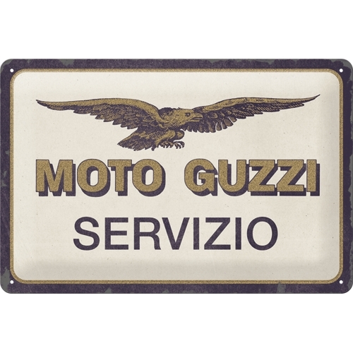 Blechschild Moto Guzzi - Servizio 20 x 30 cm