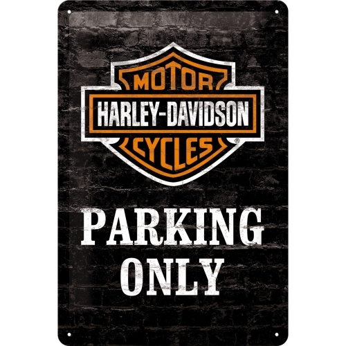 Blechschild Harley-Davidson Parking Only 20 x 30 cm