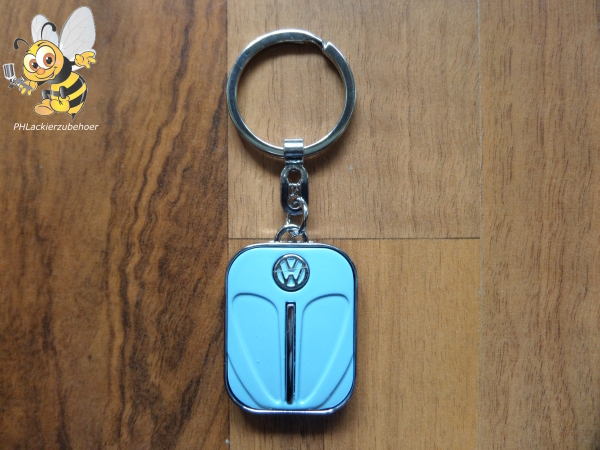 VW Schlüsselanhänger Käferhaube VW Käfer Farbe: Pastellblau Volkswagen Anhänger