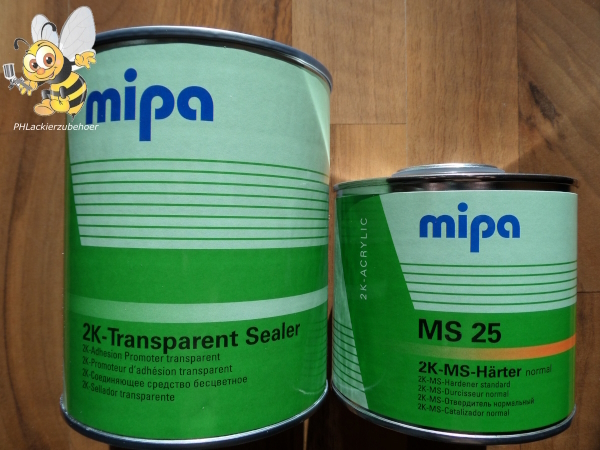 Mipa Set 1,5 Liter 2K Transparenter Sealer inkl. MS 25 Härter 2:1